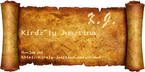 Király Jusztina névjegykártya